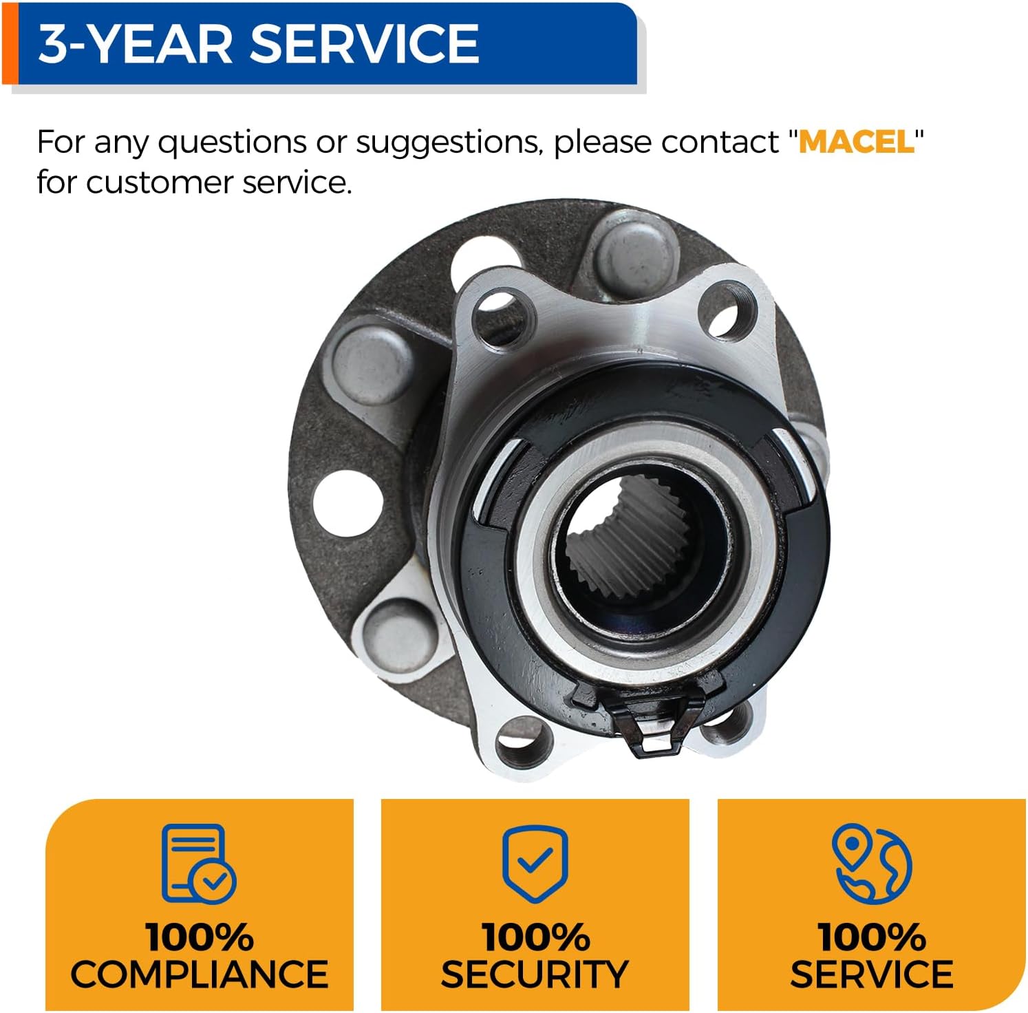 PAROD Pair 512333 Rear Wheel Bearing & Hub Assembly Compatible with 2007-2017 Jeep Compass, 2007-2017 Patriot, 2007-2008 Dodge Caliber 4WD/AWD