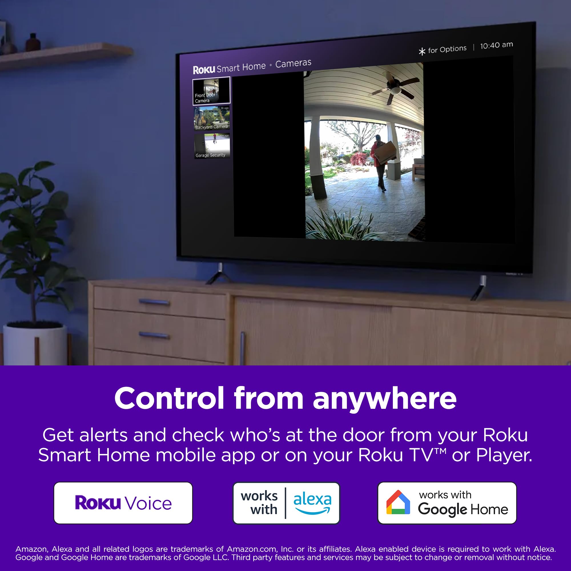 Roku Smart Home Wireless Video Doorbell & Chime - 1440p HD Night Vision Ultrawide View Doorbell Camera with Motion & Sound Detection, Works with Alexa & Google - 90-Day Subscription Included