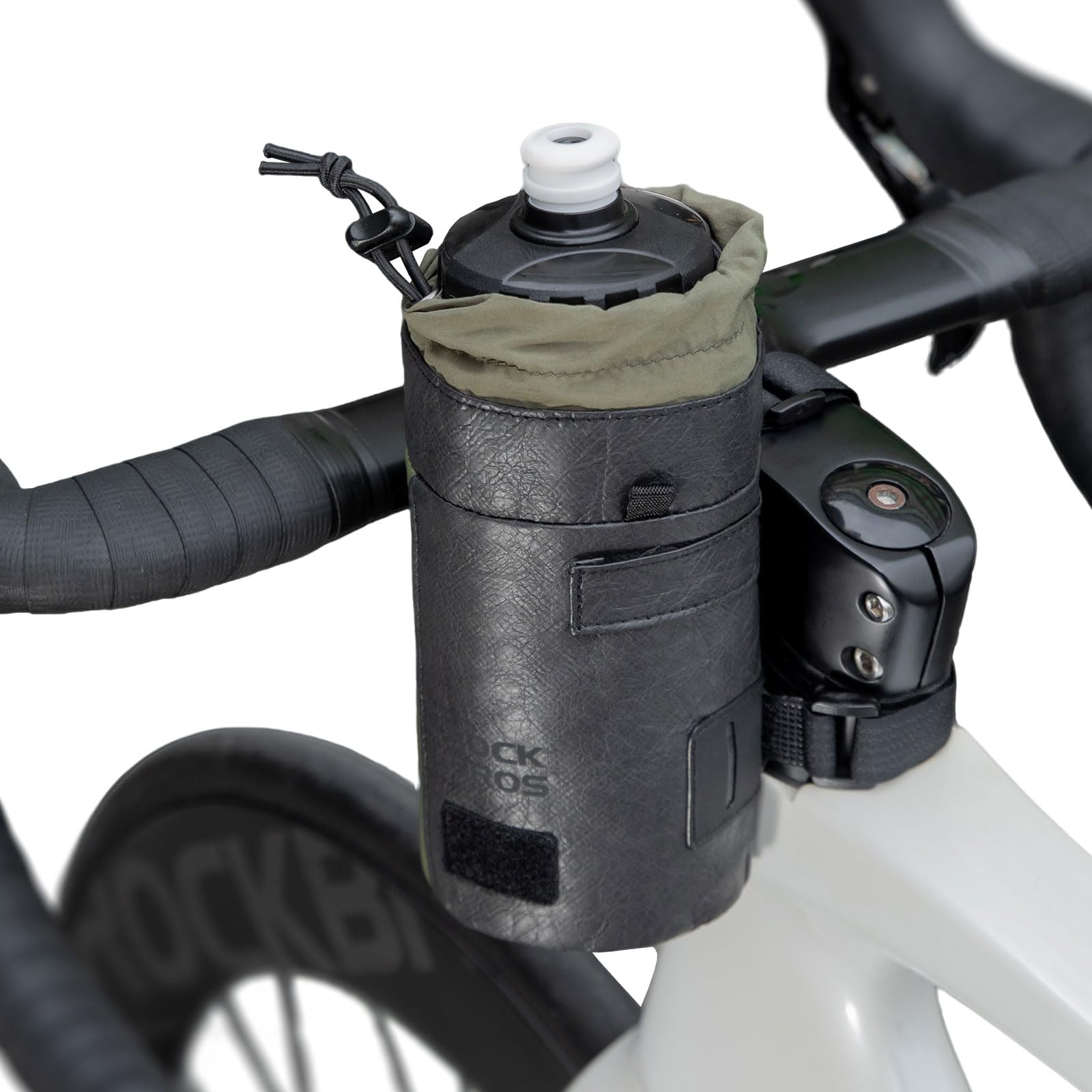 ROCKBROS Bike Handlebar Bag 0.7L Bicycle Pouch Bag Bikepacking, Water Bottle Holder Backpack with Adjustable Shoulder Strap for MTB Folding Road Bike
