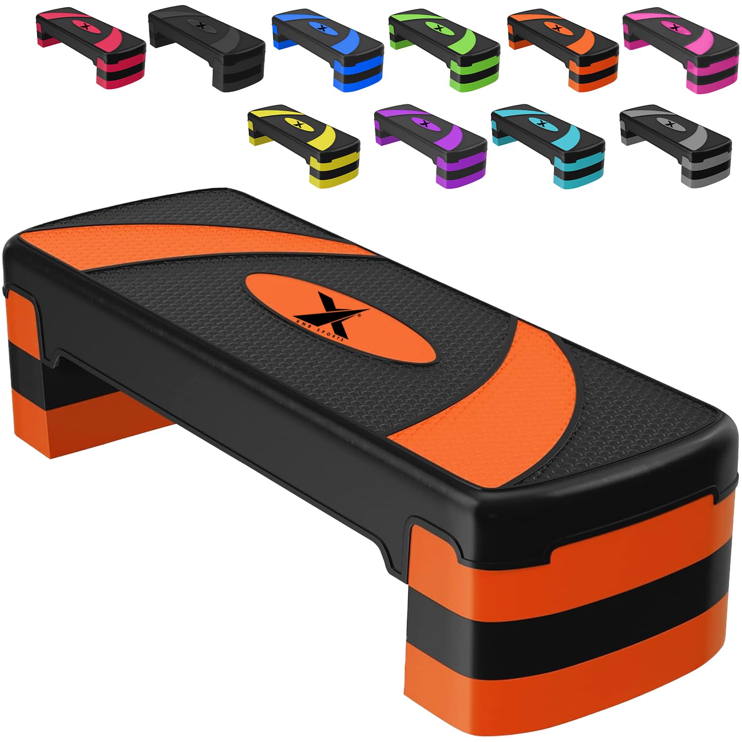 Xn8 Sports Steppers for Exercise Workout Adjustable Height 10cm 15 cm 20cm Sturdy Exercise Step for Gym, Aerobic Steps, Cardio Exercise and Stretching- Exercise Stepper for Home โ image 1