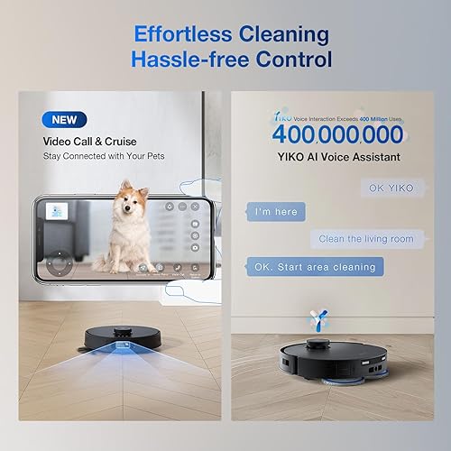 Miniatura 7 de ECOVACS DEEBOT T30S AI Care Robot aspiradora y trapeador, 11000 Pa, trapeador de borde adaptable TruEdge, ZeroTangle, AI Instant Re-mop, lavado de