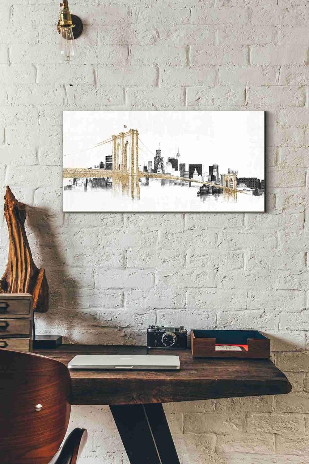 Epic Graffiti 'Skyline Crossing' by Avery Tillmon, Canvas Wall Art, 12"x24"