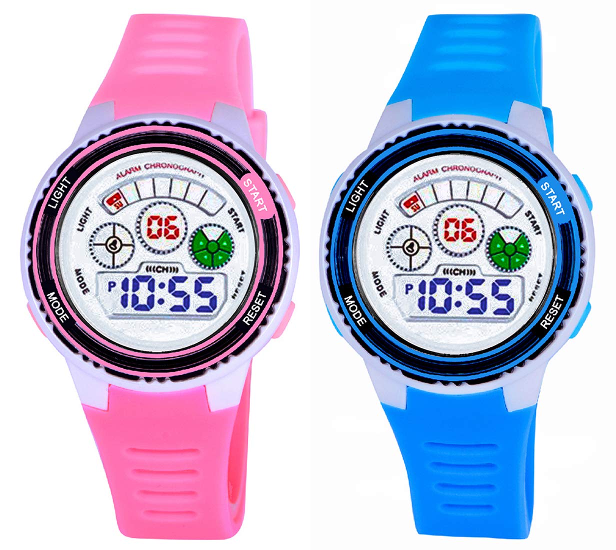 Time Up Combo of 2 Digital Dial Colorful Alarm Function,Waterproof,Multicolor Backlight Watches for Kids-EF63121-3E-DCMB-PINK-5 (B08P5XRHSM) Amazon Price History, Amazon Price Tracker