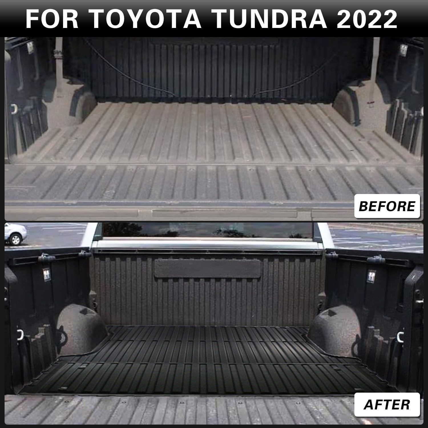 Truck Bed Mat Bed Liner for Toyota Tundra 2022-2024 5FT Short Bed, Custom Fit All Weather Cargo Trunk Liner for Toyota Tundra 2024