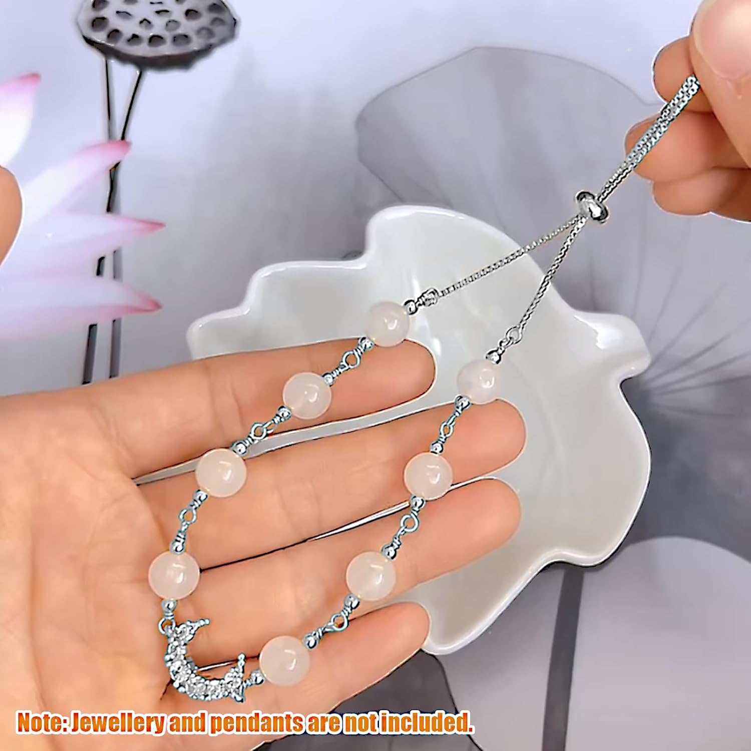 Fesorsi Silver Necklace Chain for Jewelry Making, 46ft 6 Style Rolled Steel DIY Jewelry Chain Roll Bracelet Bulk Link Plated Permanent for Earring Anklet Craft with Jump Ring, Lobster Clasp, Pliers - Image 8