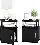 Furinno Jaya Grand Centre de Divertissement pour TV jusqu'à 50 po, 15113BKW Bois Noir