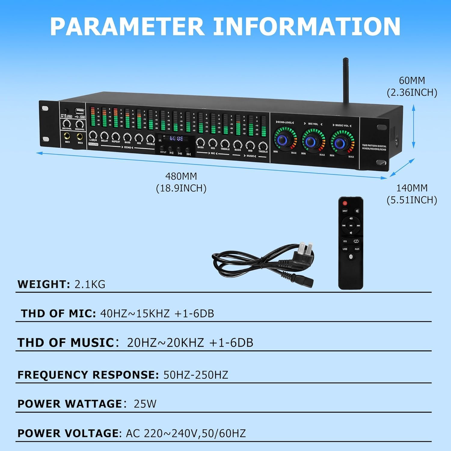 Audio-Equalizer, Professioneller KTV-Digital-Equalizer, Anti-Howling-Audio-Prozessor, Nachhallausgleichseinstellung, Für KTV-Bühnenauftritte, Heim-Nachhallgerät, Karaoke KT-150