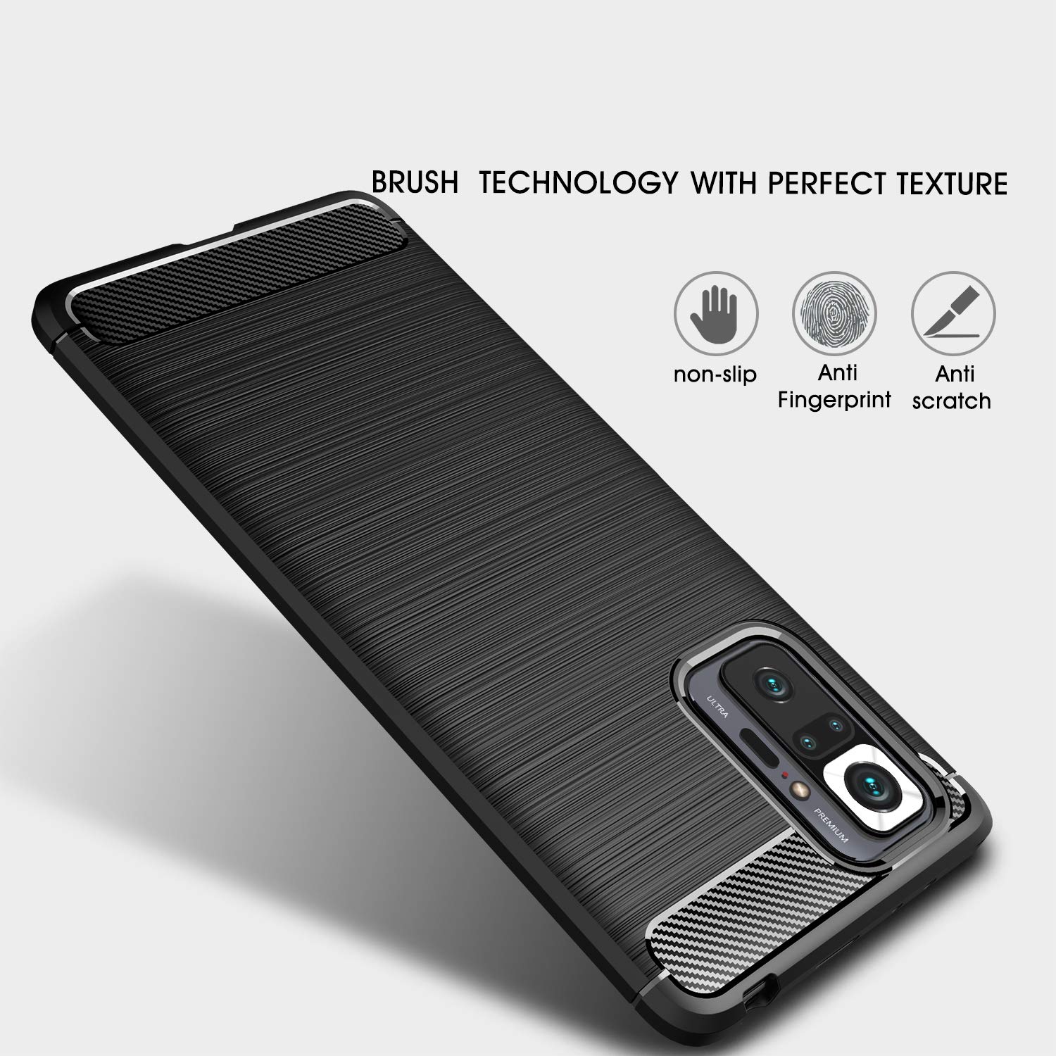 Wuzixi Funda Para Xiaomi Redmi Note 10 Pro 4G. Ultra Slim Y Resistente Huellas Dactilares Mate Anti-arañazos Y Antideslizante Protectora Sedoso, Caso Fundas Para Xiaomi Redmi Note 10 Pro 4G.Rojo