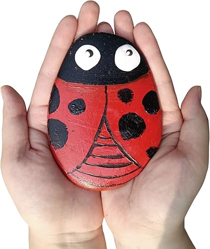 EXJIOTA 10 rocas de río extragrandes para pintar, rocas planas de 3.9 a 4.7 pulgadas para pintar, rocas lisas para pintar, pintura rupestre para