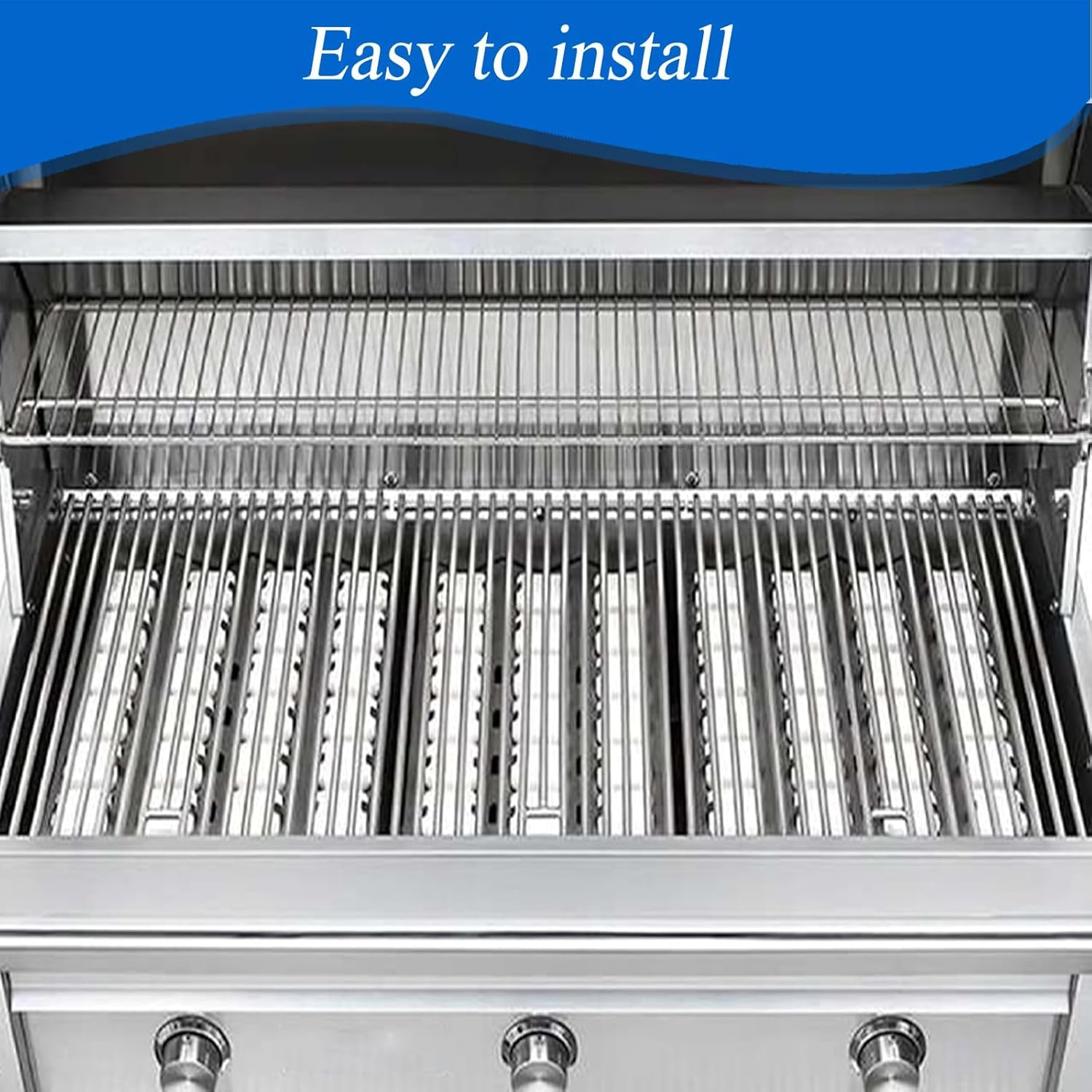 S9B571 (3-Pack) 16 7/8" Stainless Steel Heat Plate Replacement for Lynx LPSGEKIT, LSB1, LSB2, LSB2PC, LSPGE, LIJ27, LIJ30, LIJ36, LIJ42 Lynx CS30, L27, L30, L30PSP, L36, L42, L54