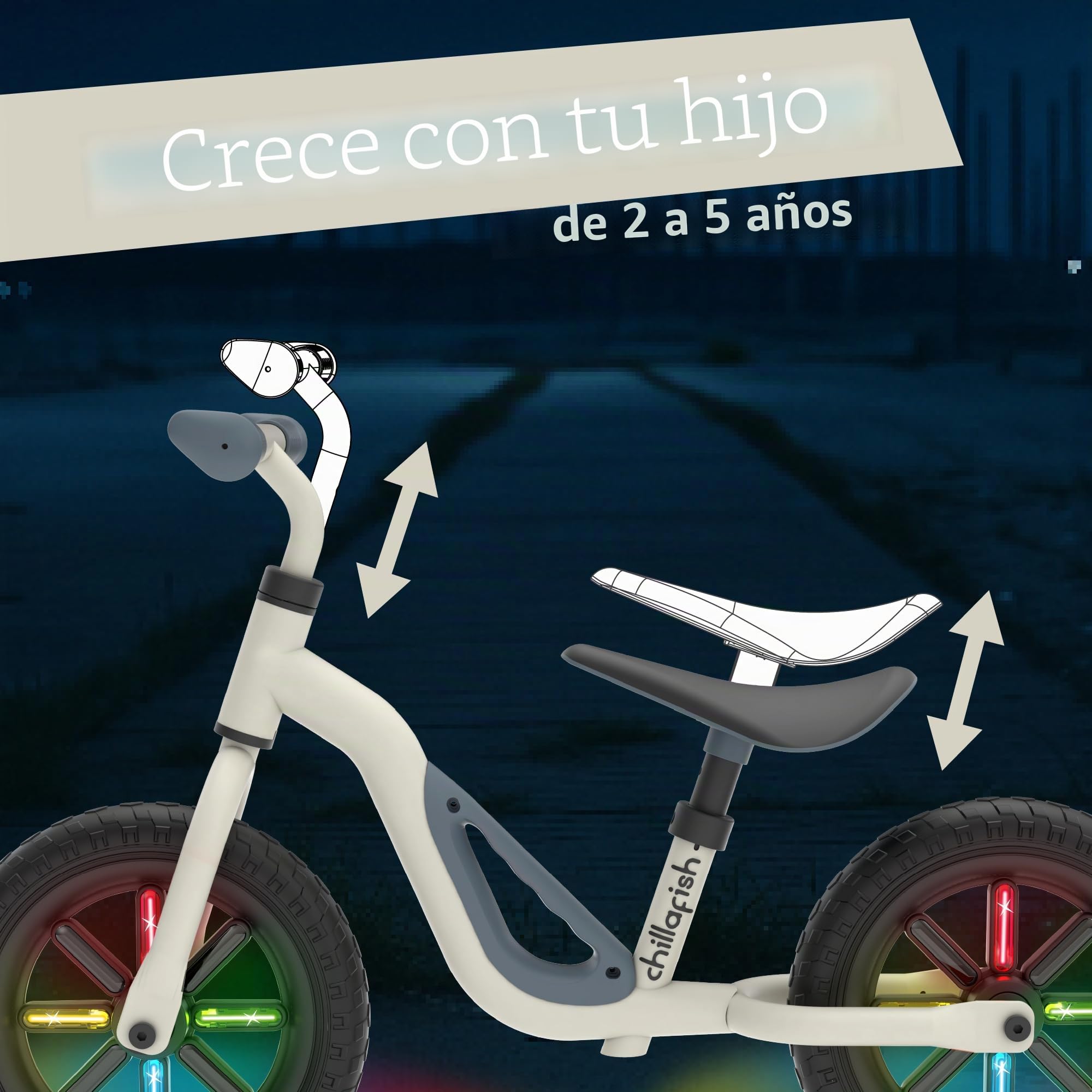 Chillafish Charlie - Bicicleta de Paseo con neumáticos de 10 o 12 Pulgadas, con Ruedas Luminosas u Otros Accesorios