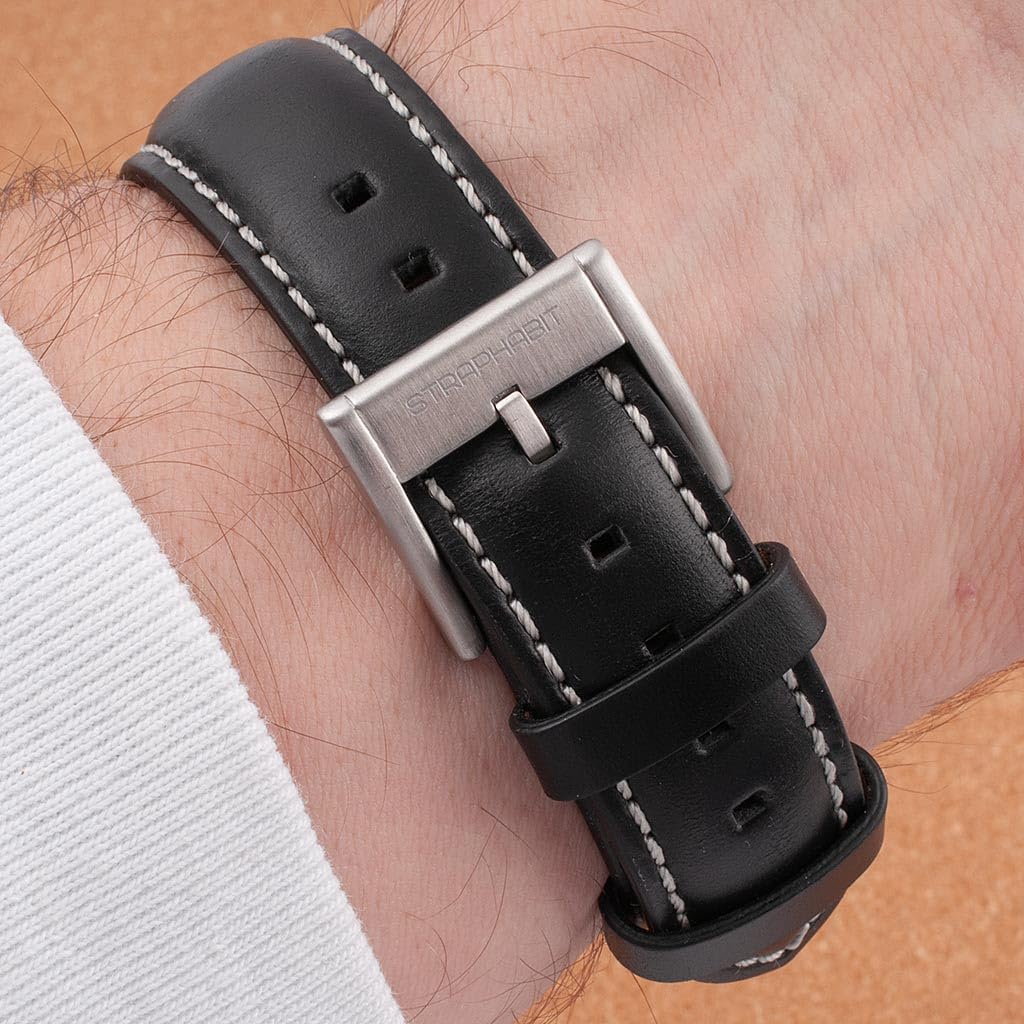StrapHabit Horween Chromexcel Leather Watch Strap - Quick Release Watch Band Replacement - for Men and Women 20mm 22mm