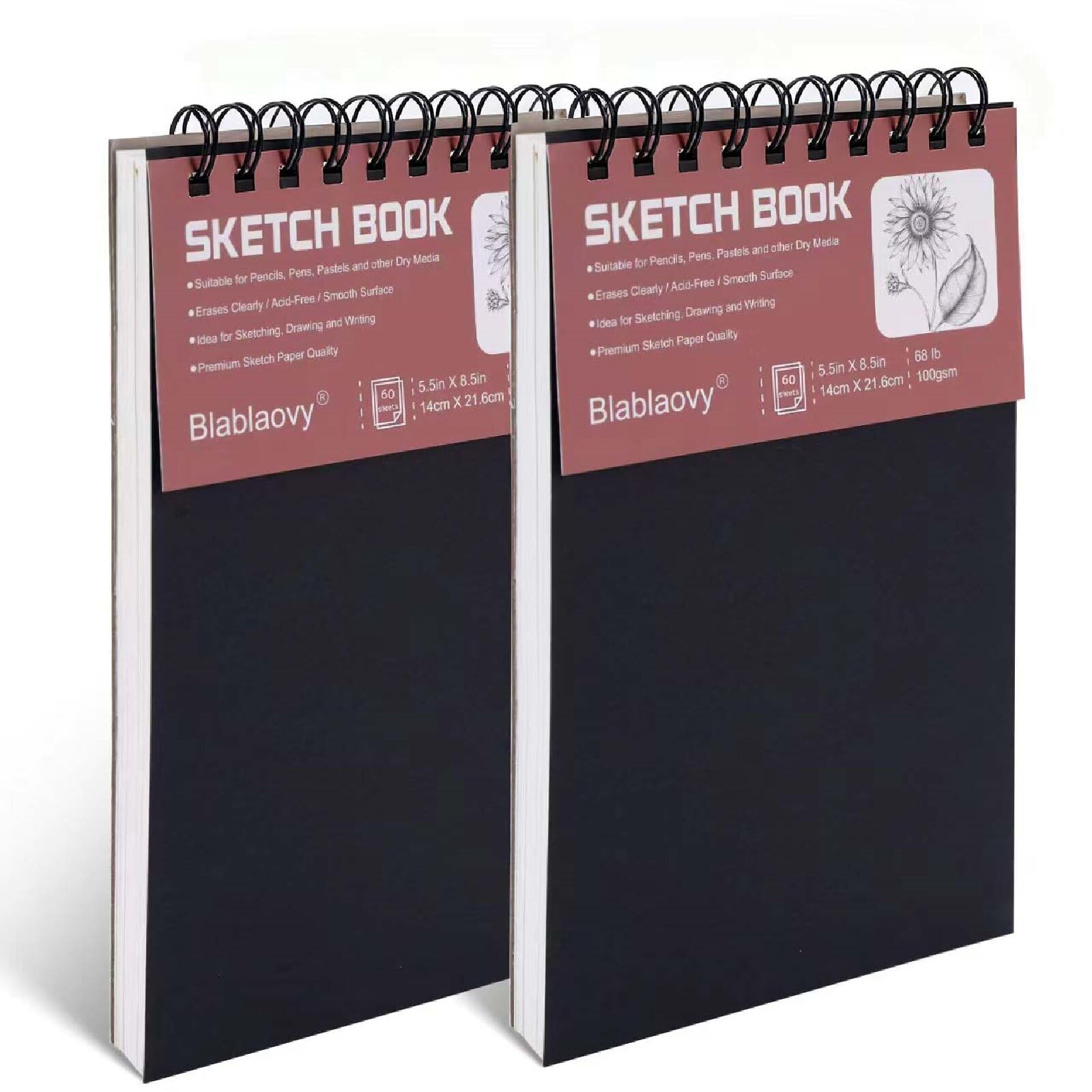 Amazon.com: 2 Pack Sketch Book, 5.5