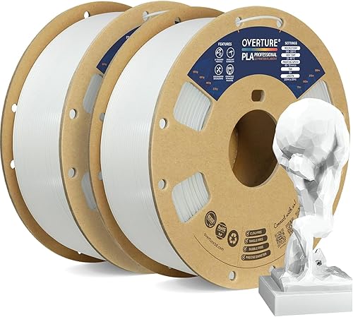 Vista 125 de OVERTURE PLA Plus (PLA+) Filament 1.75mm, Stronger & More Durable, Professional Toughness 3D Printer Filament 1kg (2.2lbs), High Precision +