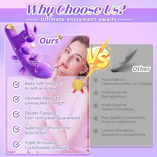 Miniatura 8 de Juguetes sexuales vibradores para mujeres - Vibrador conejo 4EN1 con 10 aleteos, 10 vibraciones y 7 golpeteos, vibradores de punto G, consoladores,