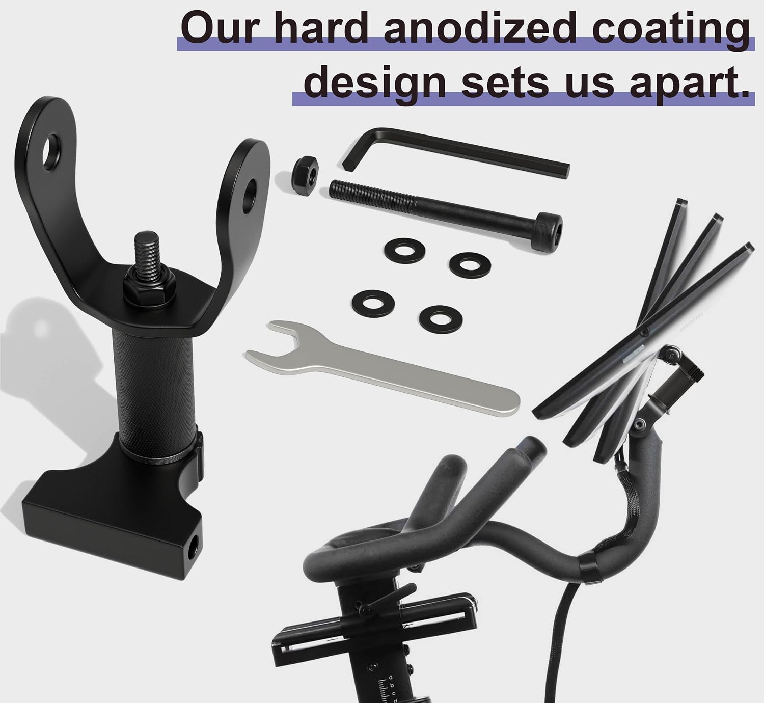 360° Pivot for Peloton Bikes Screen Accessories, Peloton Screen Swivel Mount, Peloton Swivel Screen Attachment, Easily Adjust and Rotate Movement Monitor Adjuster, Black