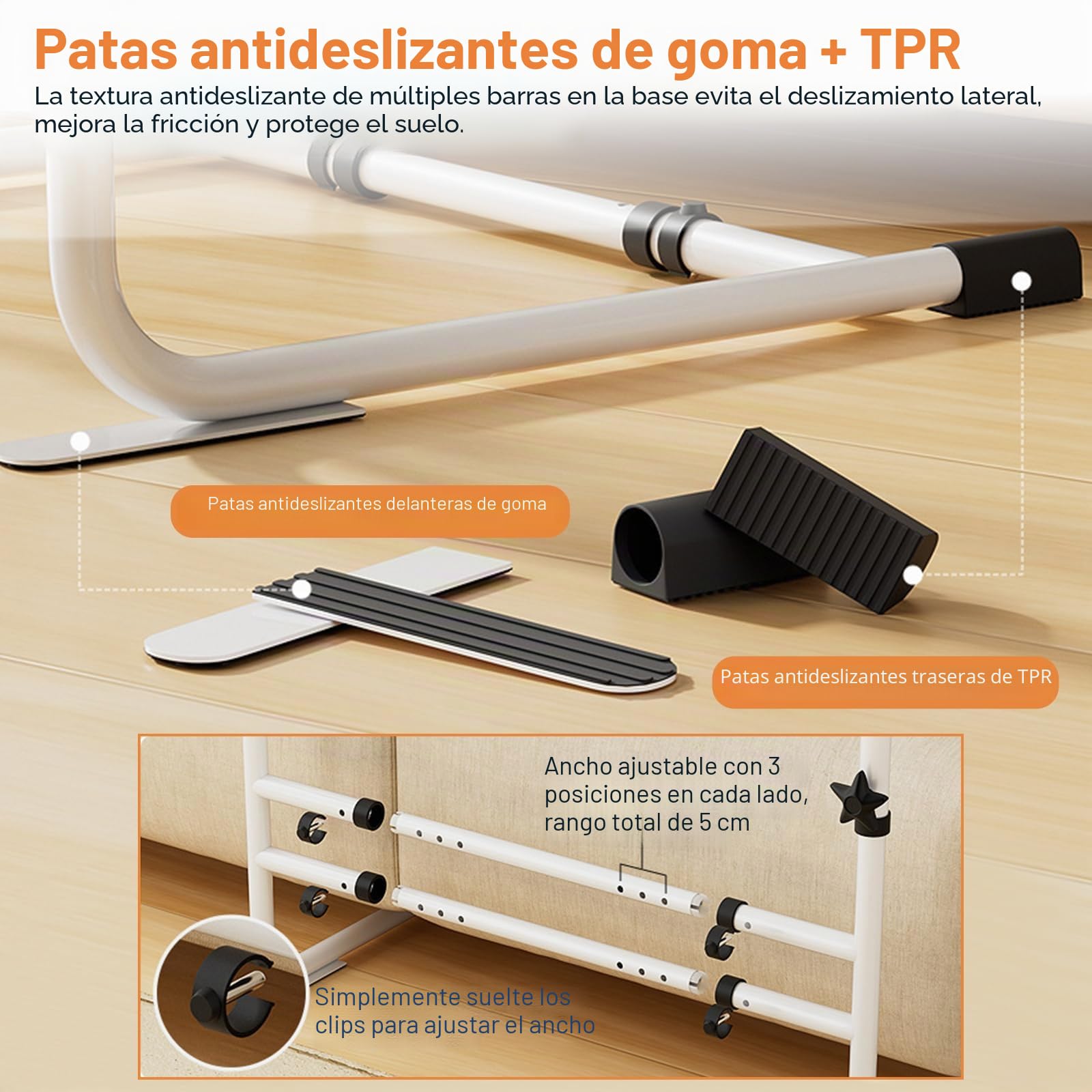 Ayuda para Levantarse del Sofá y Sillón para Personas Mayores, Soporte Ajustable con Capacidad de 200 kg, Altura y Anchura Regulables, Asas Antideslizantes – Ayuda a la Movilidad para Sillón y Sofá