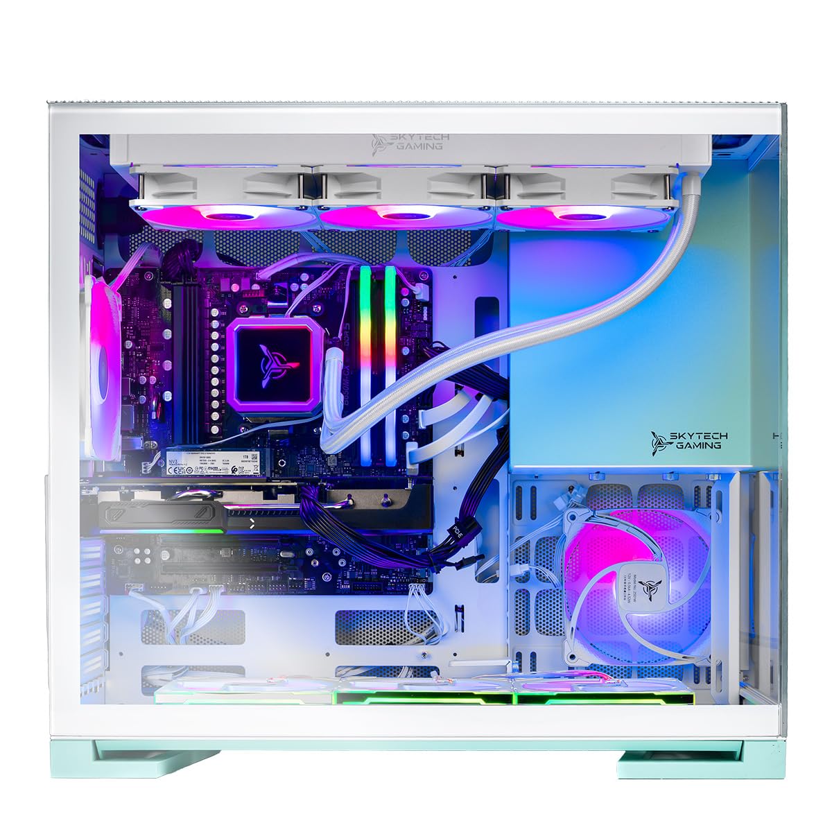 Amazon.com: Skytech Gaming Aqua Desktop PC, Intel Ultra 7 265K 3.9