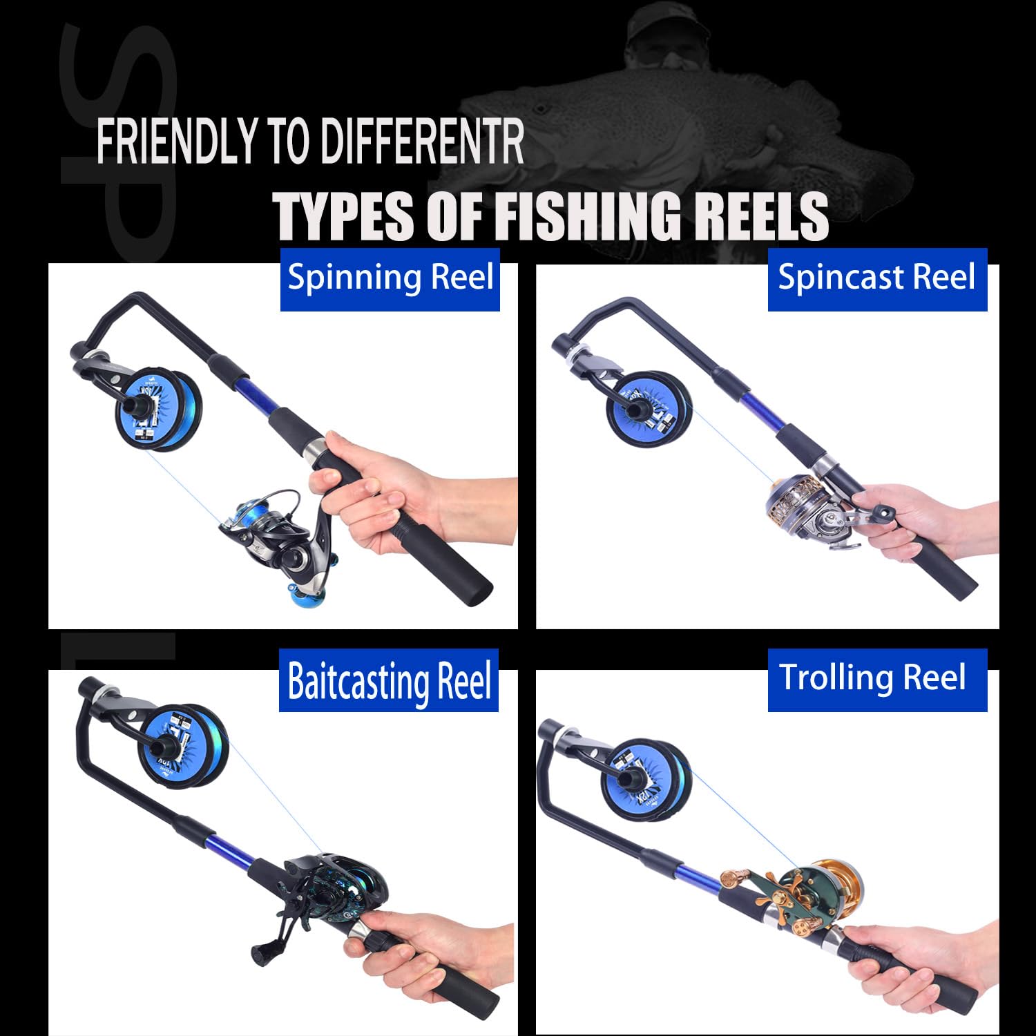 Fishing Line Spooler, No Line Twist, Adjustable line Winder, Portable for Spinning & Casting and Trolling Reel : Sports & Outdoors