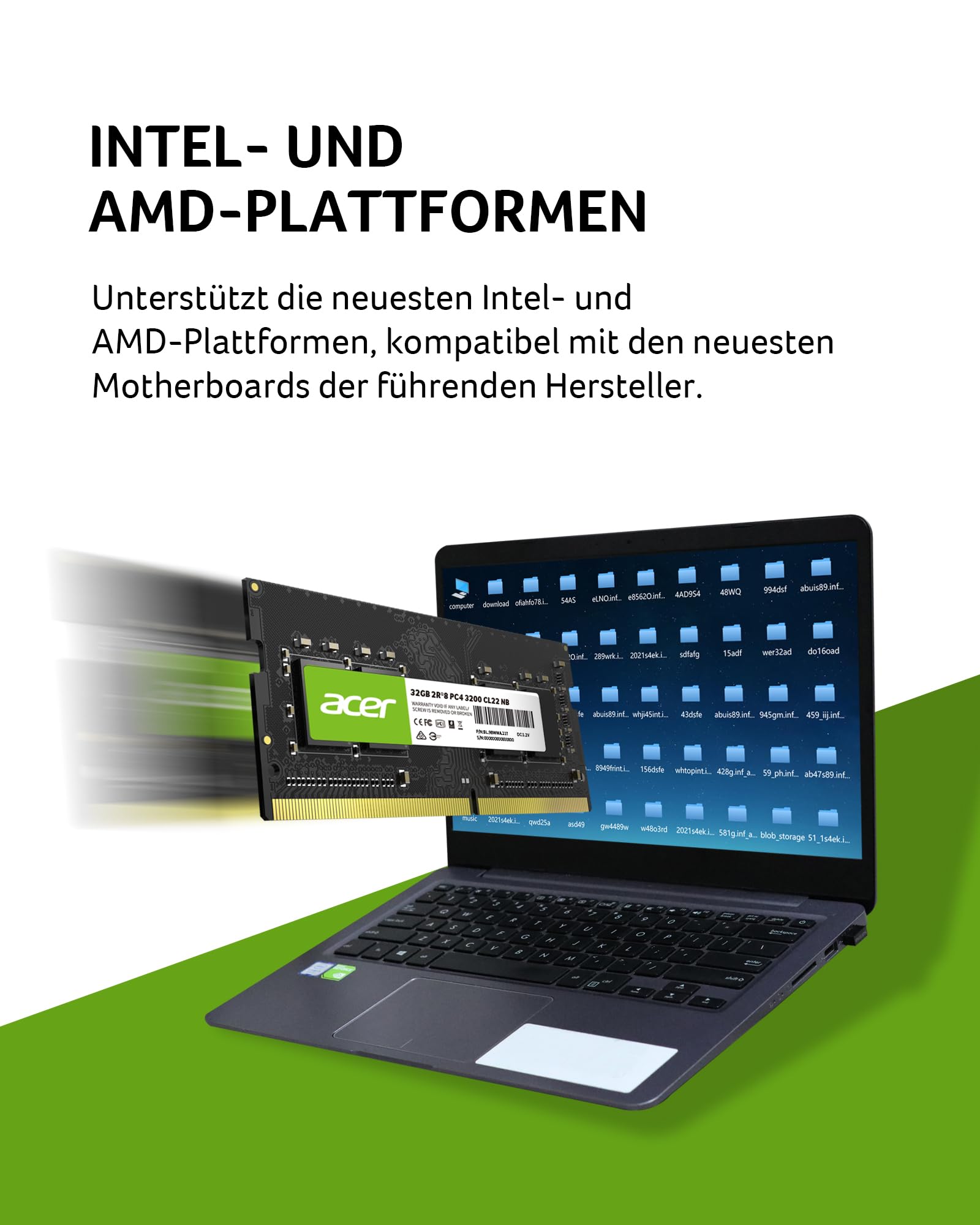 Acer SD100 32GB RAM 3200 MHz DDR4 1.2V Laptop Memory - BL.9BWWA