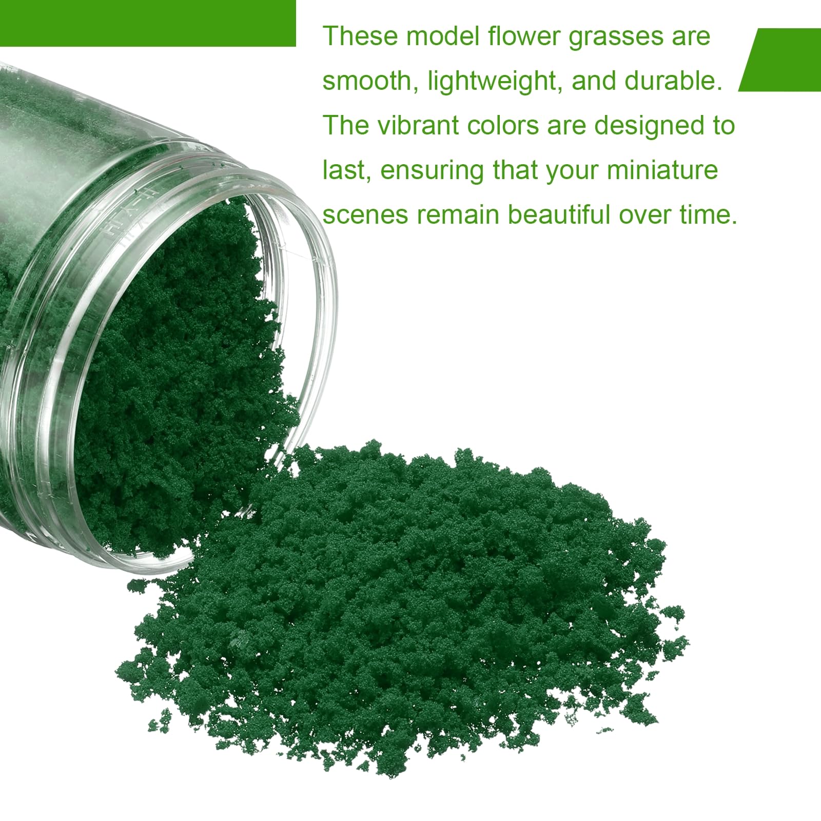CoCud Model Flower Grass, 185ml Capacity, Fake Miniature Flower Grass Tree Sponge Dark Green - Image 3