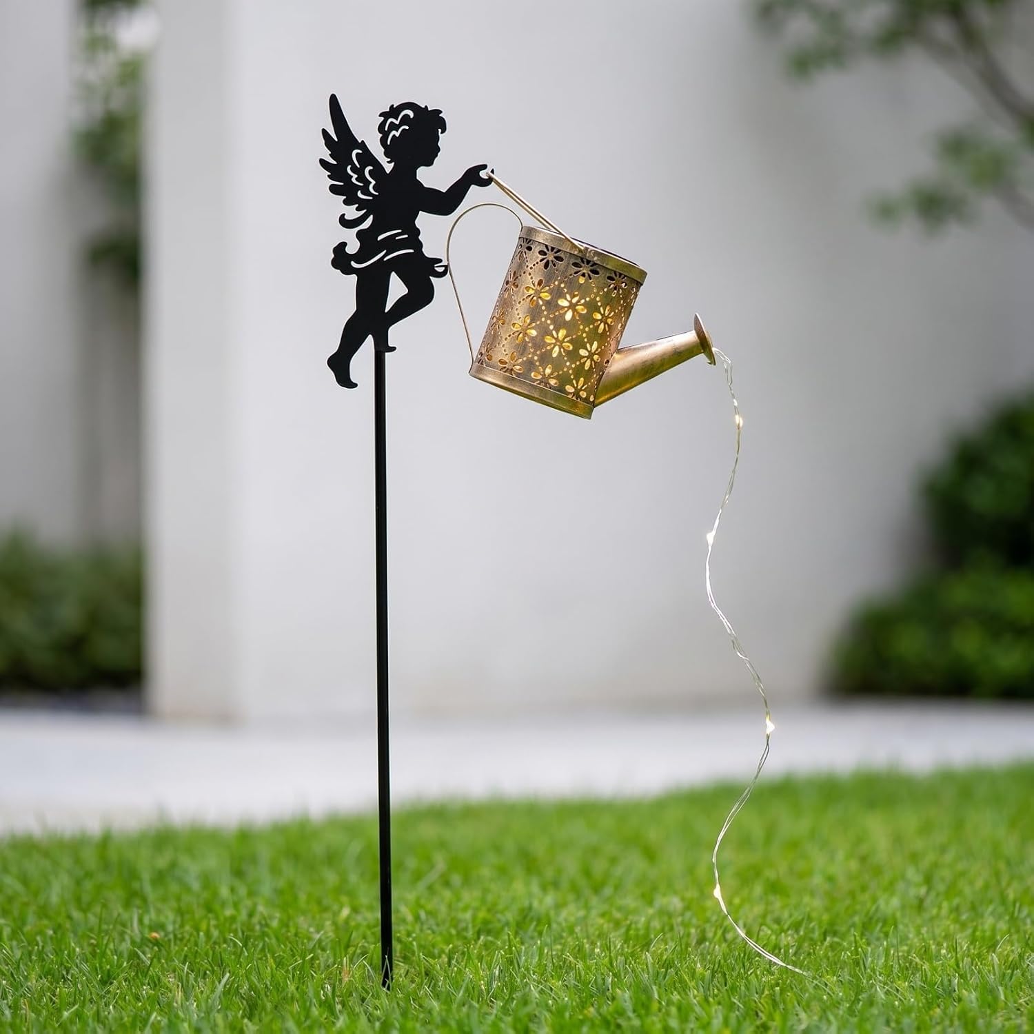 Angel Solar Garden Lights,Waterproof Solar Watering Can Lantern,Hanging Decoration Lights for Lawn Patio Yard Garden and Porch for Grandma,Mom,Girlfriend or a Birthday(Angel)