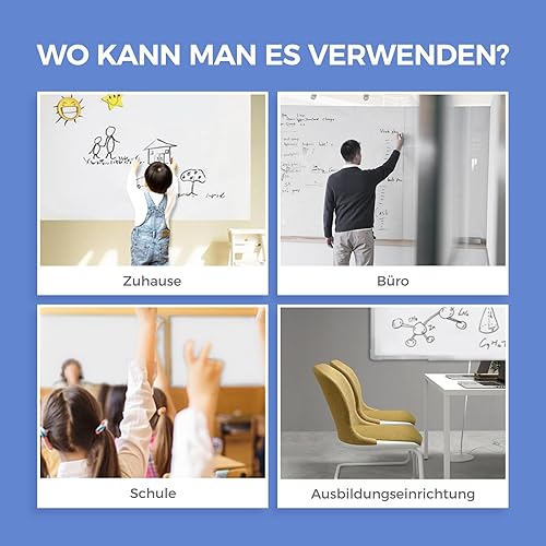 Miniatura 5 de loukin Paquete de accesorios para pizarra blanca | Kit de limpiador de pizarra blanca no tóxico (17 fl oz) y soporte magnético y adhesivo para