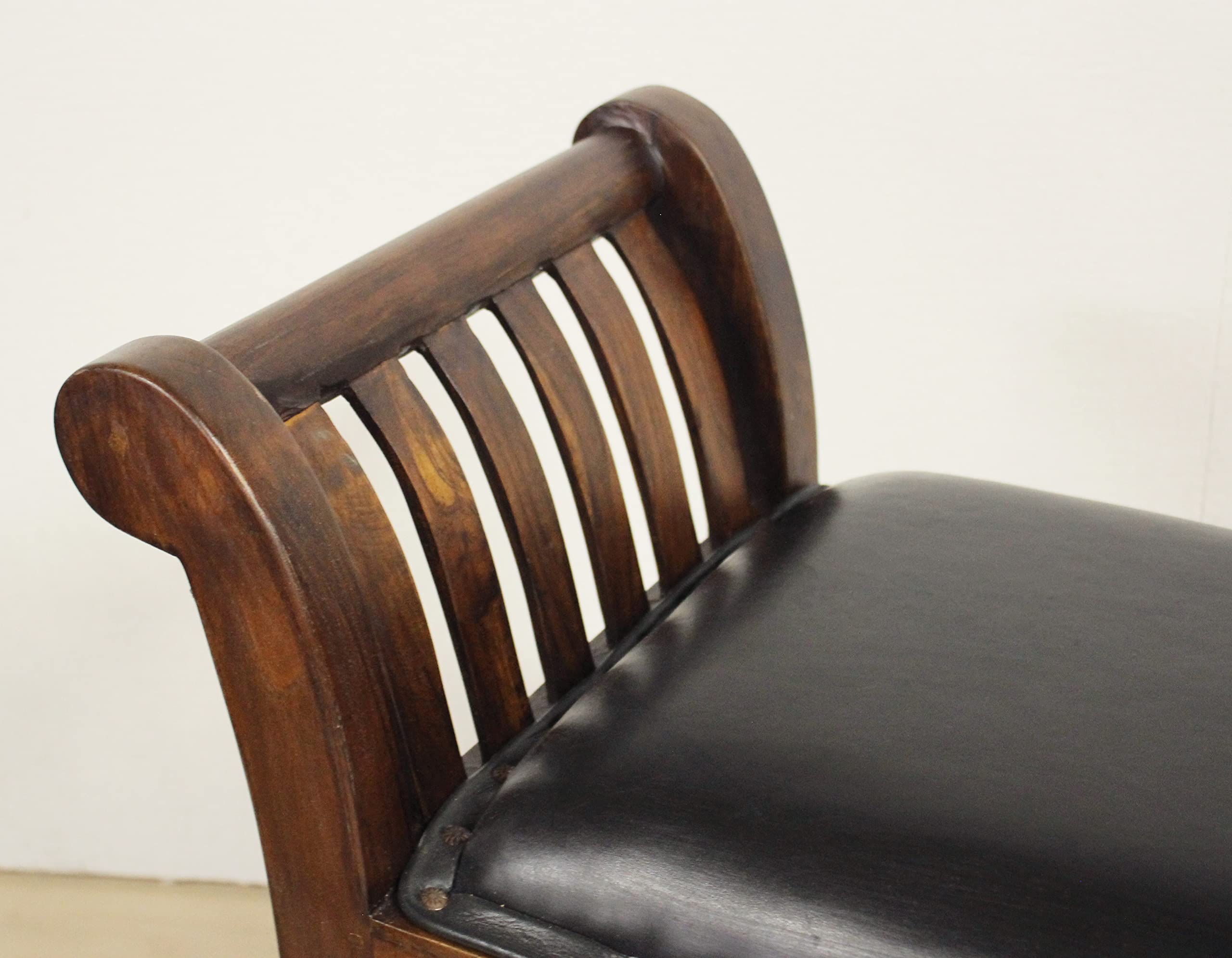 Amazon.co.jp: カルティニベンチ ブラウン 本革 椅子 長椅子 ベンチ