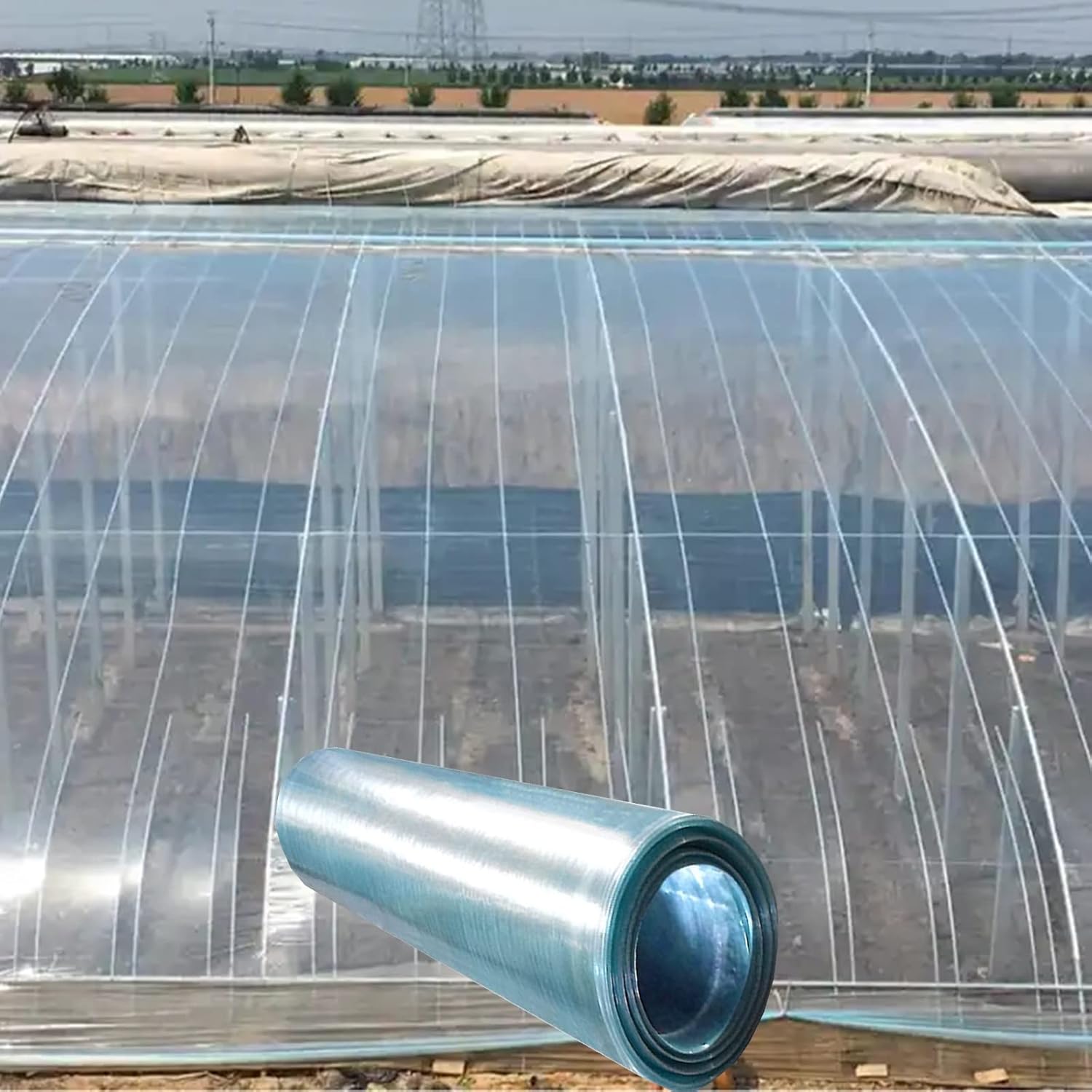 LFFH 1mm Polycarbonate Roofing Sheet, Waterproof Daylighting Panels Greenhouse Heat-Insulating Panels Flame Retardant Clear Roof Sheet (Color : 1mm, Size : 1mx1m)