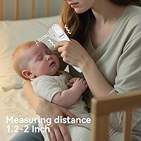 Vista 3 de Berrcom Non Contact Infrared Thermometer Digital Forehead Thermometer for Adults and Kids Temperature Thermometer 3 in 1 with Fever Alert Touchless