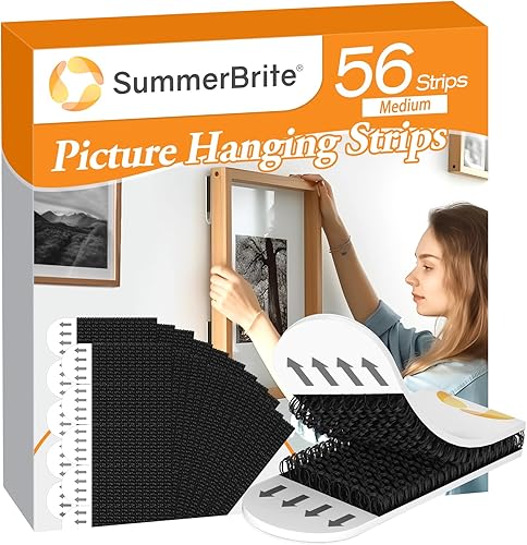 Miniatura 11 de Tiras Grandes para Colgar Cuadros de Servicio Pesado (XL/16 Libras) 16 Pares/32 Tiras Sin Daños en la Pared, Colgadores Adhesivos para Cuadros Sin