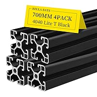 Vista 15 de BELLA BAYS 2 unids 19.69 pulgadas 19.685 in 4080 T Ranura perfil de extrusión de aluminio estándar europeo anodizado plata anodizado marco guía