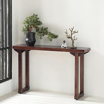 Farmhouse Entryway Console Table, Rustic Altar Sofa Table, Small Accent Table for Living Room, Hallway & Bedroom 47.2"x11.8"x31.5" - Stylish Furniture Decor