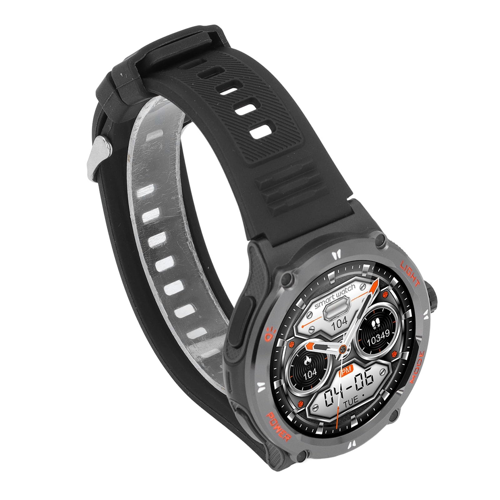 Cocoarm Smart Watch per Uomini Donne, 1.53in LED Bussola (BLACK)