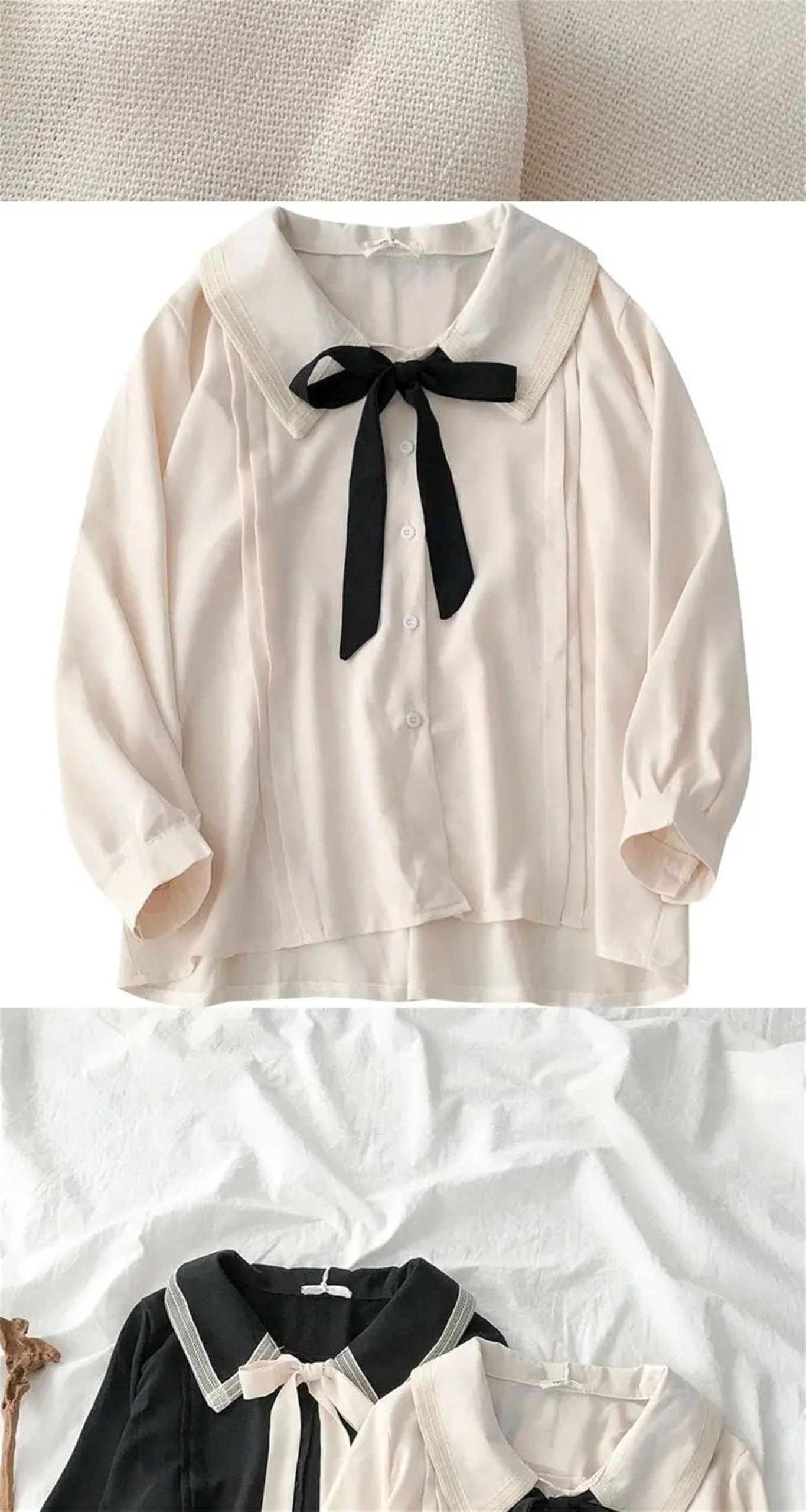 Blusas de primavera para mujer, elegantes, informales, holgadas, de manga larga, para la oficina y el trabajo