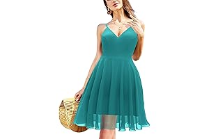 Women's Summer Dress Spaghetti Strap Cocktail Swing Beach Dresses V Neck Sundress