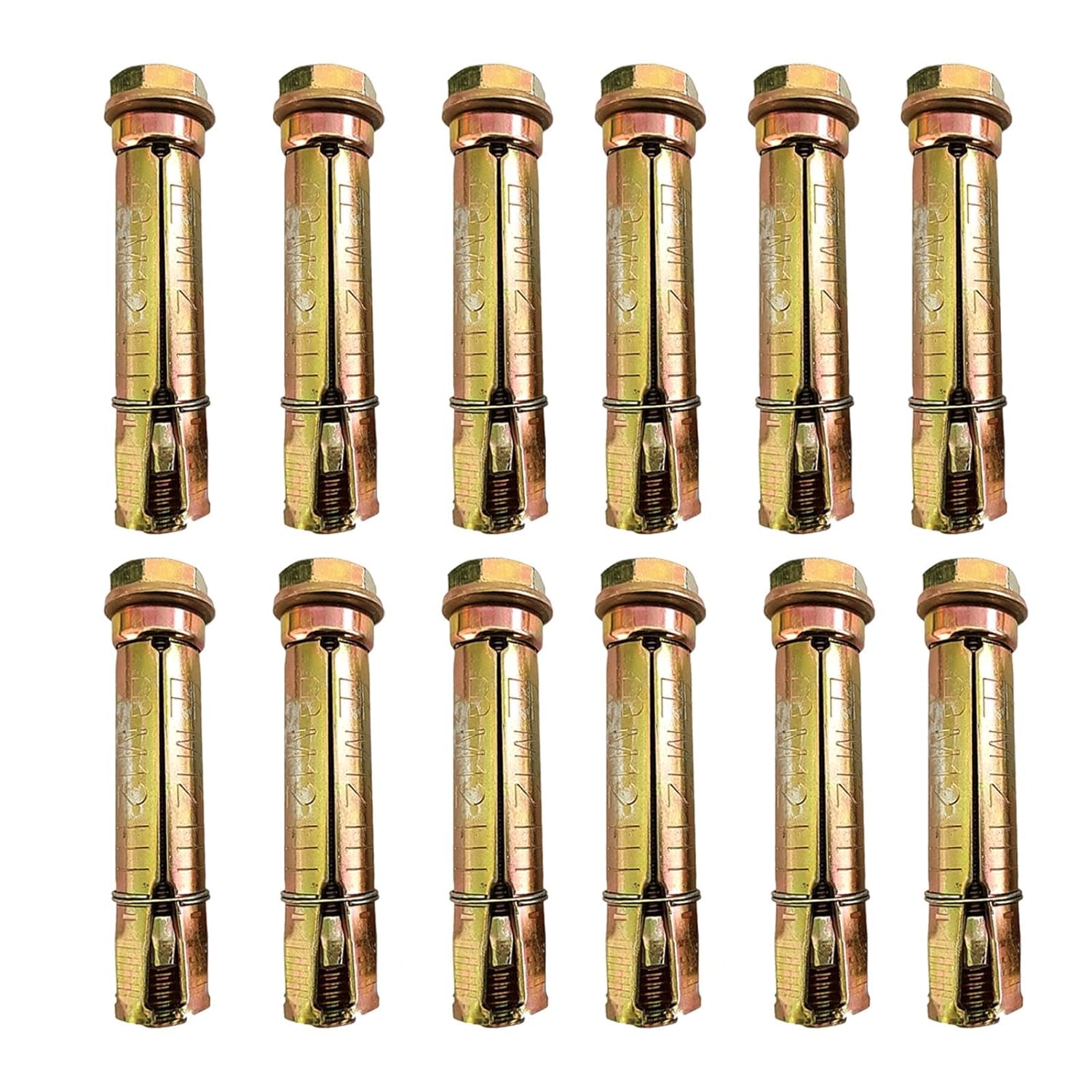 Rawl Bolts, 12Pcs M8*60 Expansion Screw Bolts, Hex Nut Bolt Sleeve