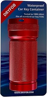 DRYFOB Waterproof Car Key FOB Container, Case, Holder - for Scuba Diving and Watersports. Rugged Aluminum. Rated to 330ft(100m)