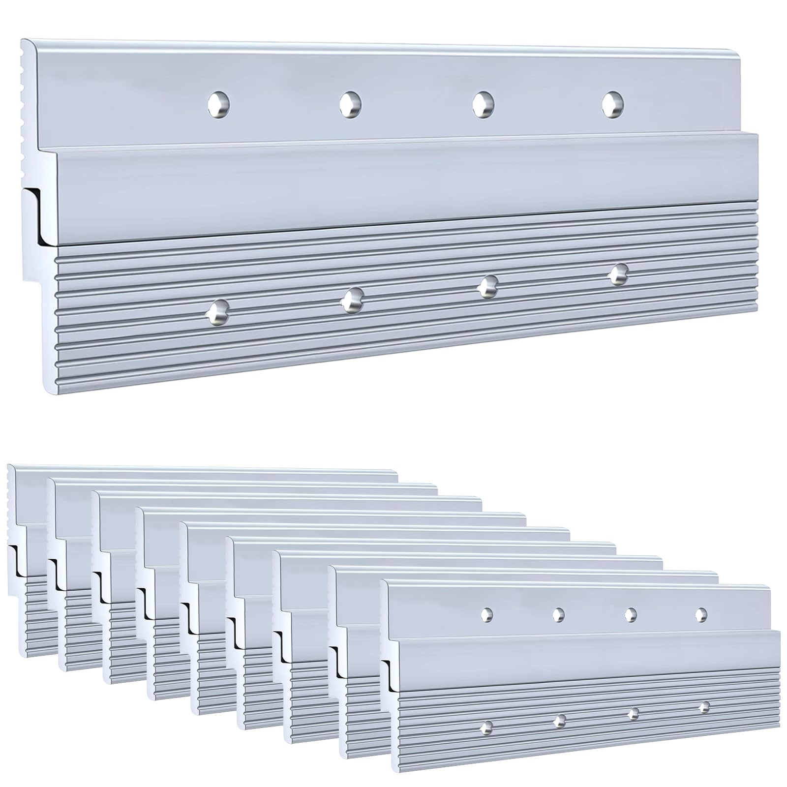 6 inch French Cleat Picture Hanger, Aluminum Mirror Hanging Kit, Ideal for Artwork, Whiteboard, Cabinet, Holds 60 lbs. per Pair, 10 Pair