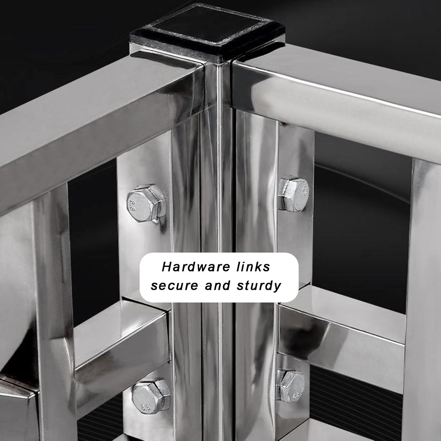 Square/Rectangular Stainless Steel Table Legs Water Proof and Rustproof with Non-Slip Mat on The Tabletop Load Ability 150kg Dining Tables/Office Desk Leg Portable Assembly Design