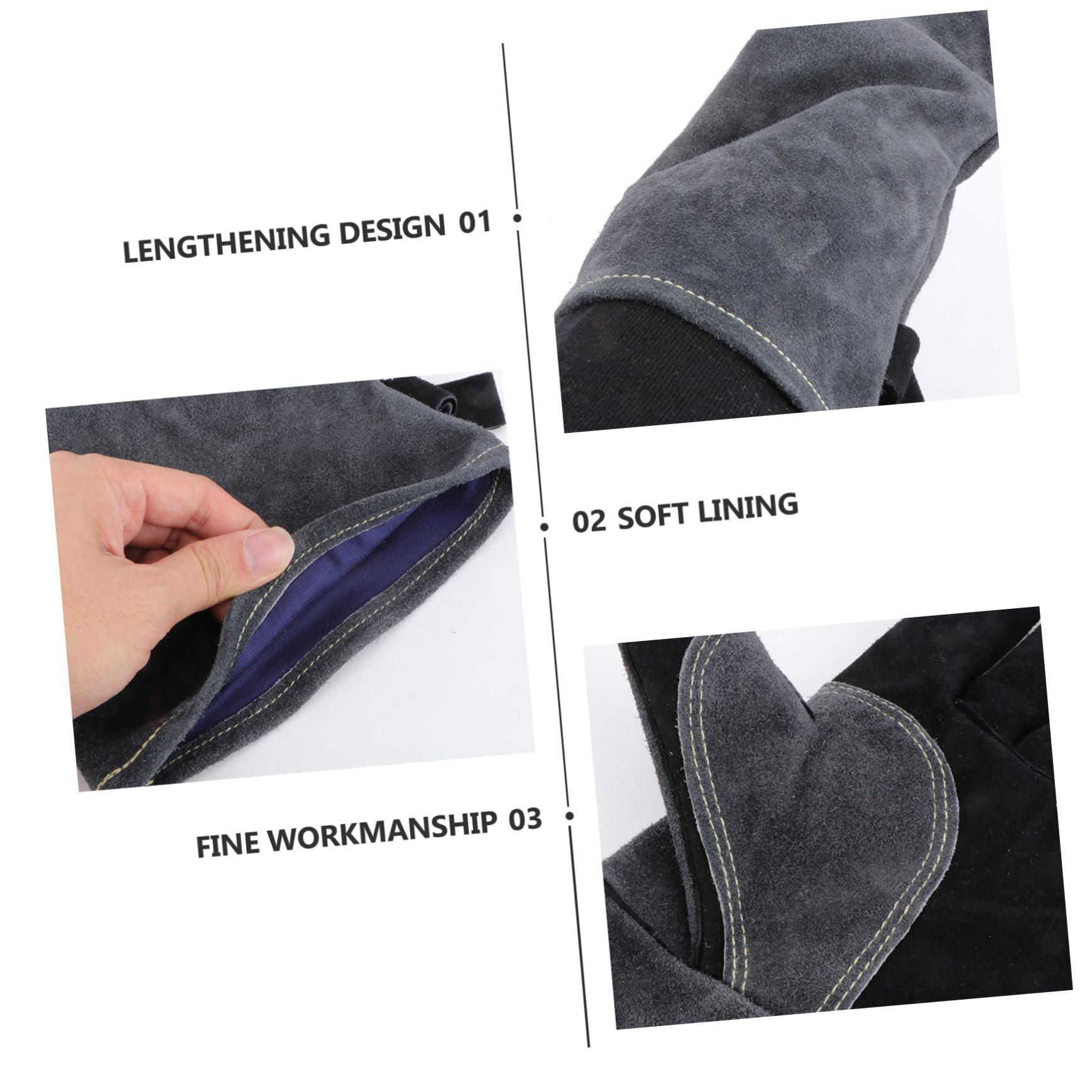 Veemoon 1pares Guantes De Soldador Resistentes Al Calor Equipo De Protección Laboral Guantes Para Parrilla