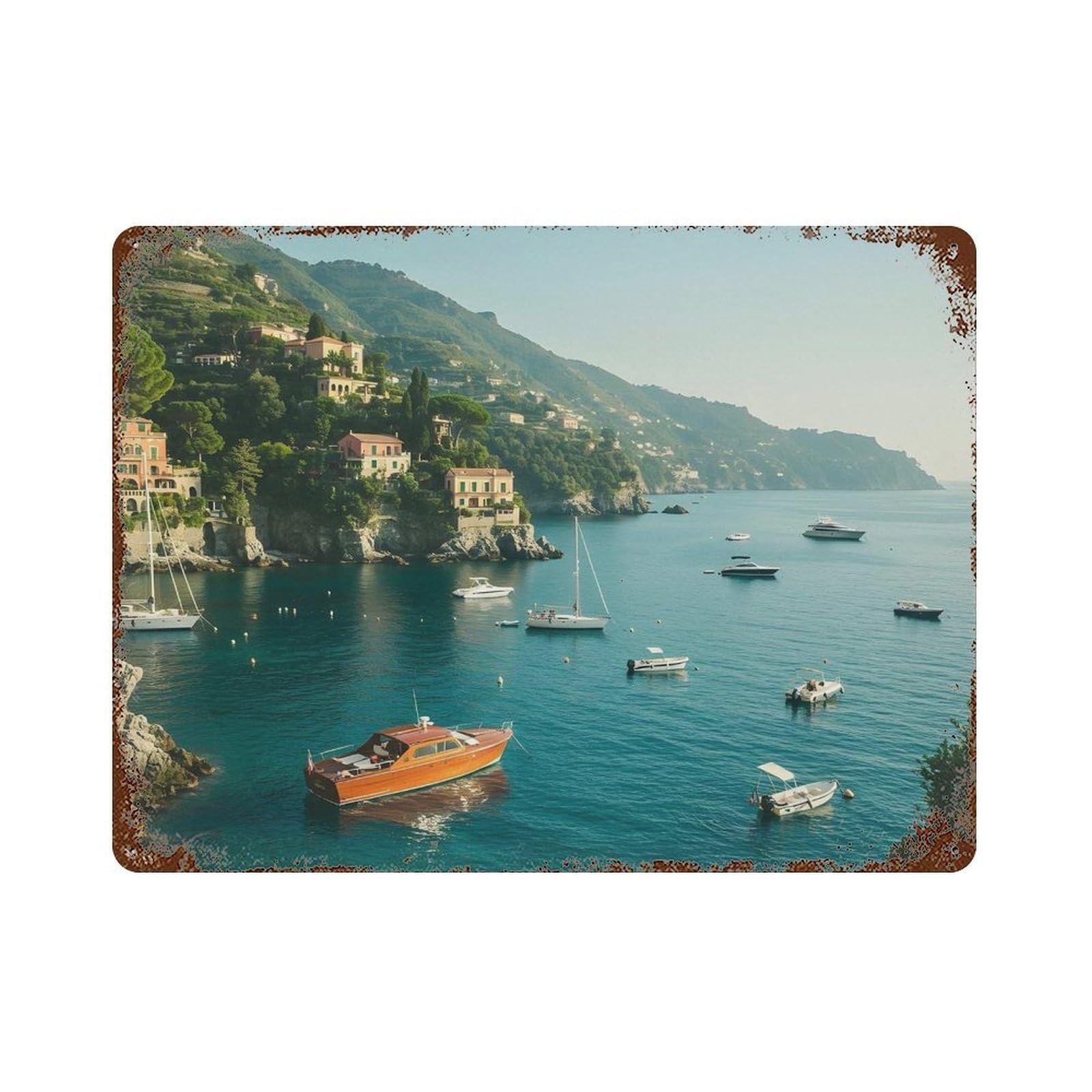 xiaoxiaoshen Boat Poster Wall Decor Art Metal Tin Poster Modern Home Decor Art Home Bar Shop Decorations Vintage Sign 30x40cm