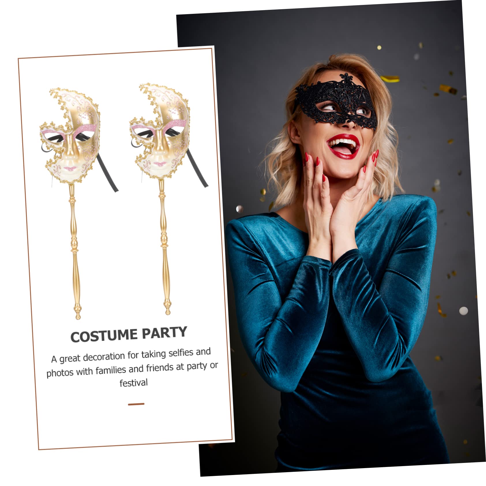 WOFASHPURET Masquerade Half Face Mask for Festivals and Parties Elegant Design Photo Prop for Halloween Carnivals and Costume Cosplay Events