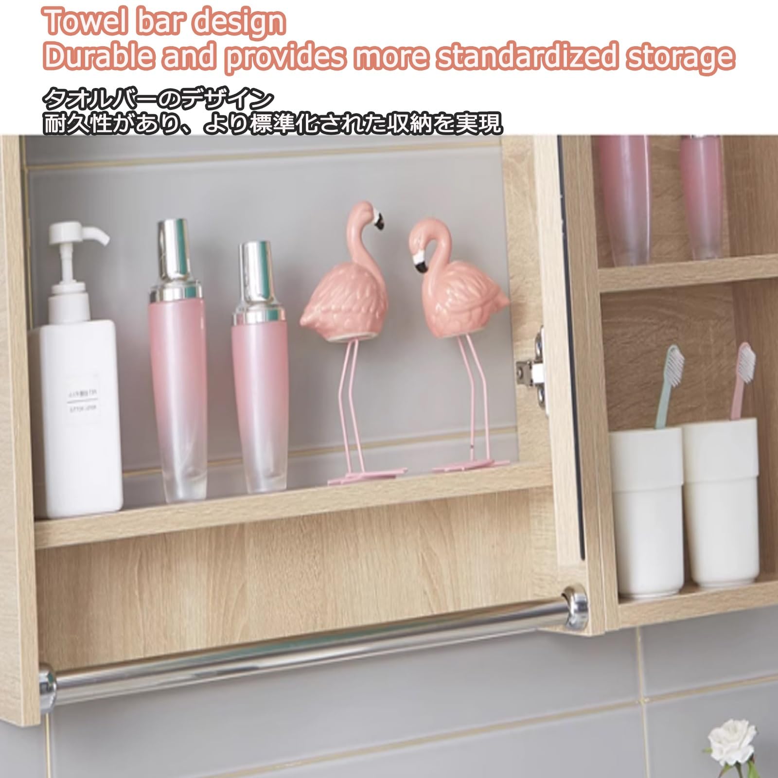 Hängeschrank Spiegelschrank Fürs Bad ，Badezimmerschrank Mit Spiegel，Massivholzmaterial, Hochauflösender Spiegel, Mehrschichtige Lagerung, Robust Und Langlebig(White,80cm/31.4in)