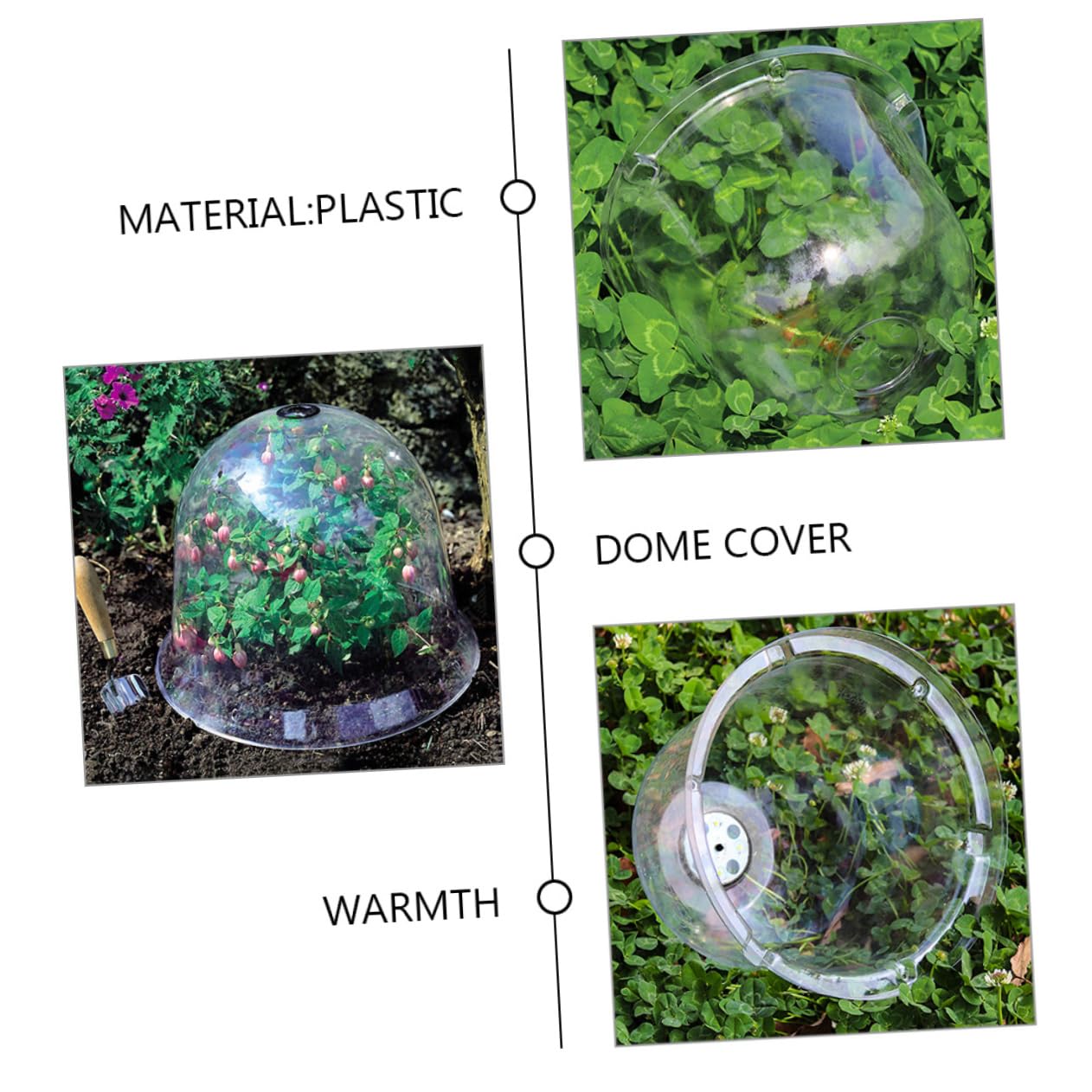 HANABASS 6 Pièces Cloche de Jardin Transparent pour Plantes Protection Gel et Humidité Couverture Domique pour Saine des Plantes pour Conditions Climatiques Variées