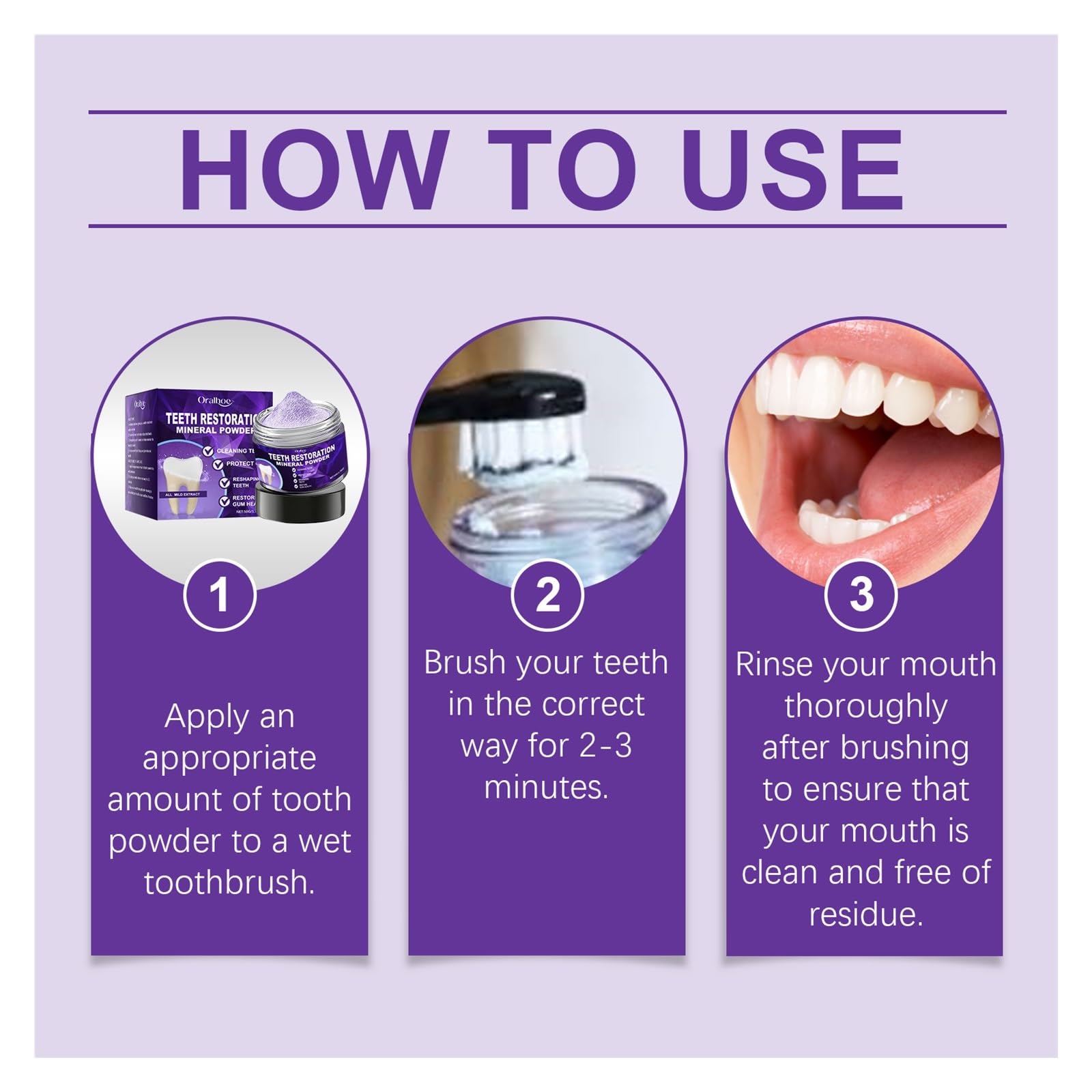 Polvo dental de 50 g: polvo fino con baja abrasión, limpia entre los dientes sin sensación arenosa(2pcs)
