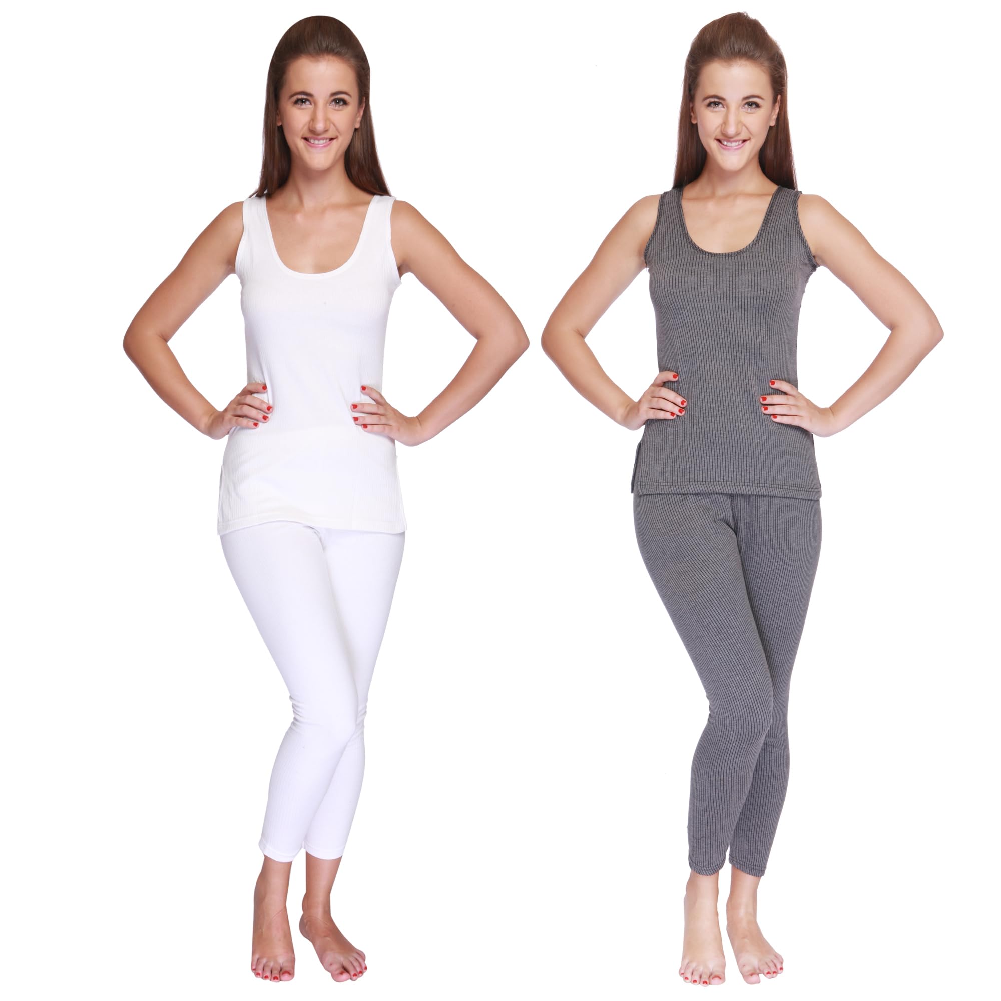 Women’s Cotton Quilted Thermal Sleeveless Slim Fit Vest Ladies Thermal Top Body Warmer (Pack of 2)