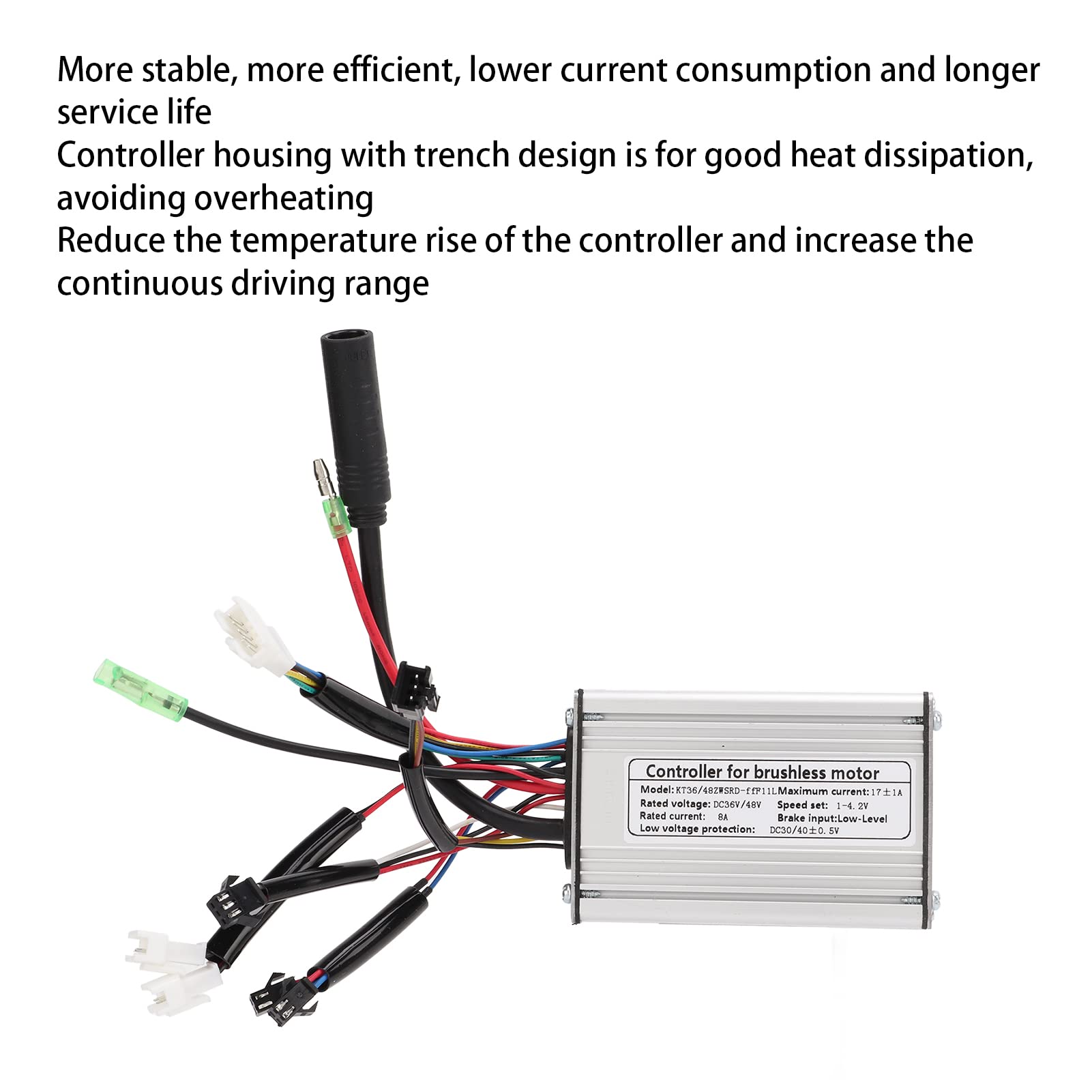 Bnineteenteam E-Bike Controller 36V/48V 350W – Bürstenlos, Mit Guter Wärmeableitung