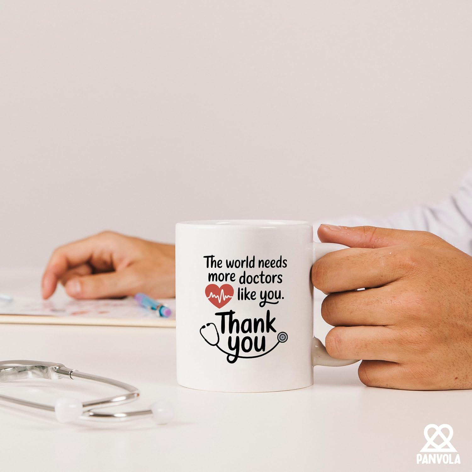 Panvola The World Needs More Doctors Like You Thank You Doctor Gifts Appreciation Gifts from Patient Dr Physician Surgeon Novelty Drinkware Ceramic Mug 11 oz White - Image 5