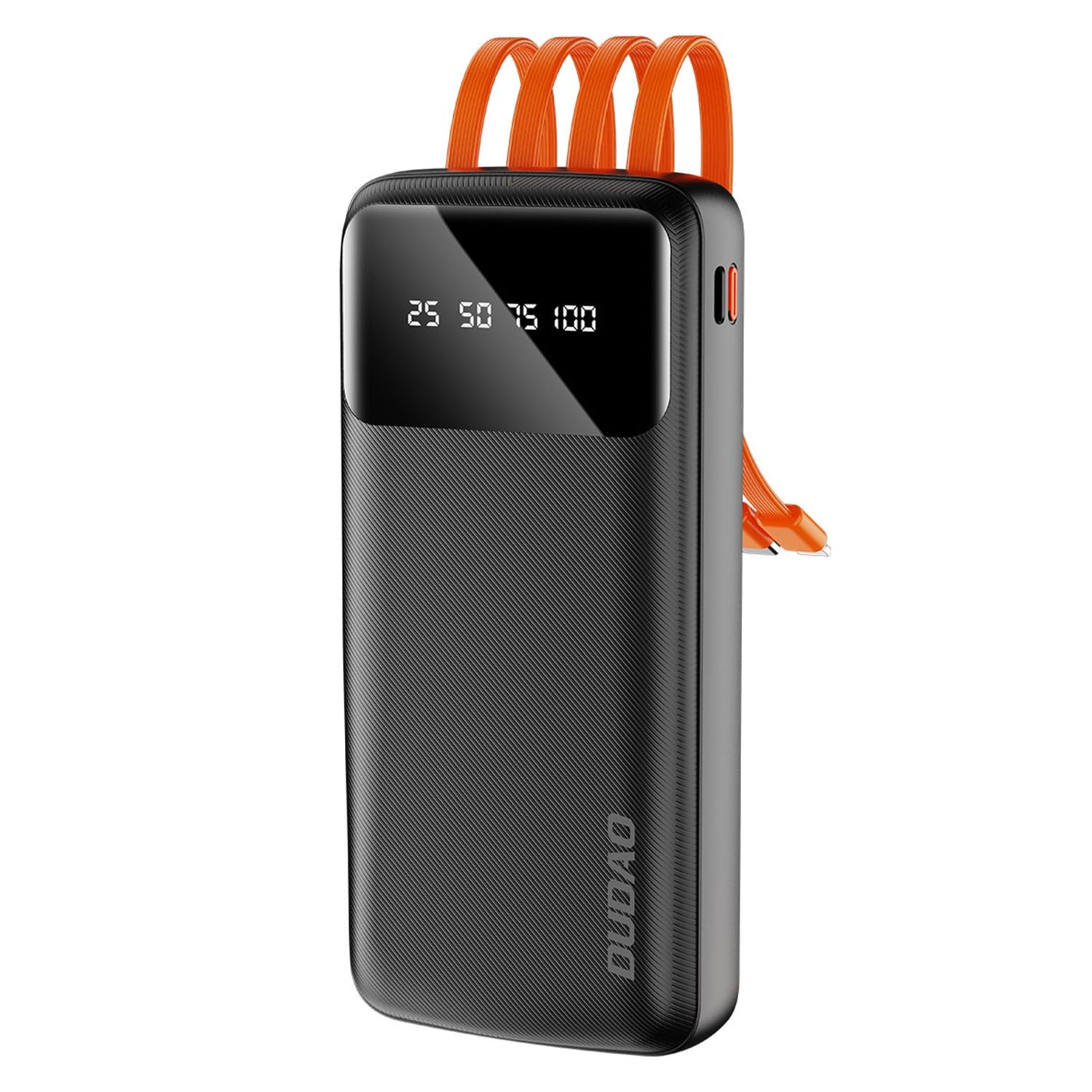 Maplin 20000mAh Portable Power Bank with Integrated USB-C, Micro USB & Lightning Cables